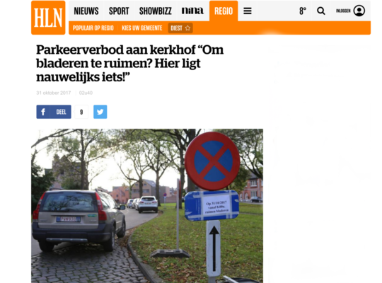 HLN, 31.10.2017 HLN, 31.10.2017