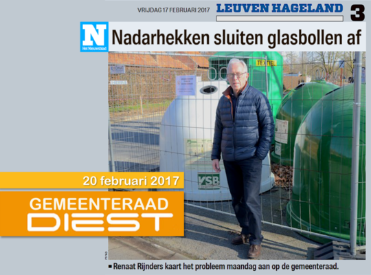 N-VA Diest: nadarhekken sluiten glasbollen af (Het Nieuwsblad 17.02.2017) N-VA Diest: nadarhekken sluiten glasbollen af (Het Nieuwsblad 17.02.2017)