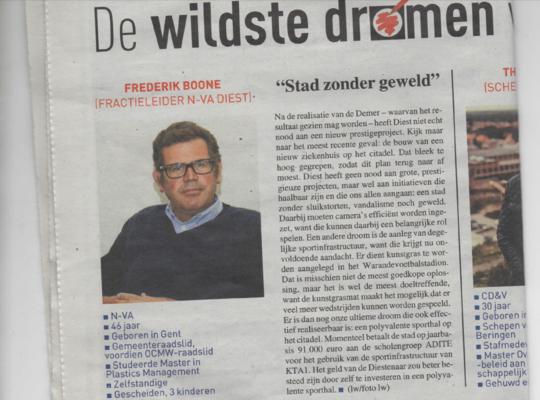 De wildste dromen... van Frederik Boone, N-VA Diest Frederik Boone, N-VA Diest