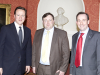 David Cameron, Bart De Wever en Martin Callanan 